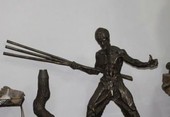 金华海量李小龙铜雕尽显功夫之美