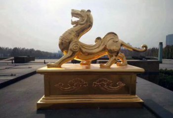 金华引领神兽，虎魂鎏金铜雕