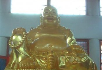 金华传统工艺制作鎏金弥勒佛像