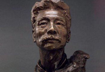 金华鲁迅校园名人铜雕，展现鲁迅文学精神