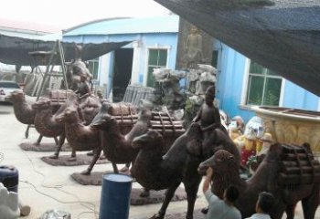 金华骆驼公园动物铜雕魅力无限