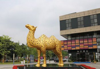金华闪亮可爱的不锈钢骆驼雕塑