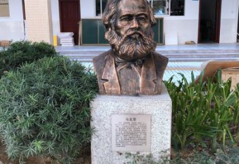 金华马克思铸铜头像雕塑，记录校园历史精彩