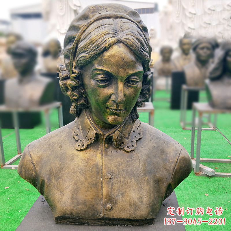 金华南丁格尔纯铜头像雕像——传承慈善精神