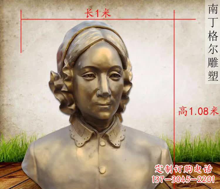 金华精雕细琢,南丁格尔胸像铜雕塑