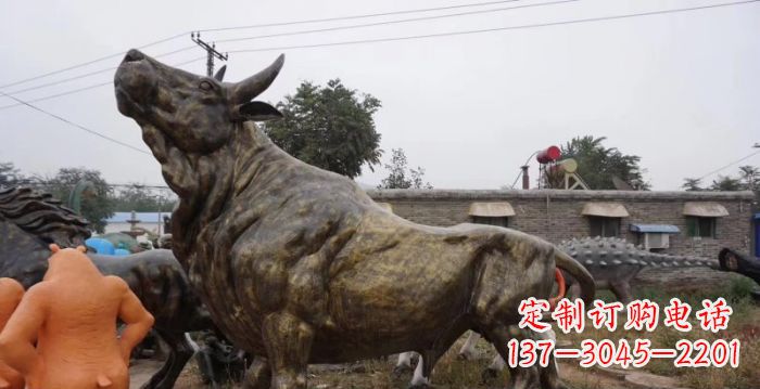 金华牛动物铜雕