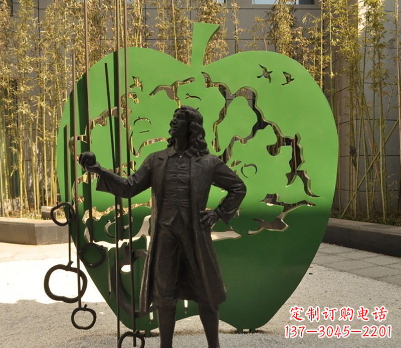 金华牛顿人物公园铜雕