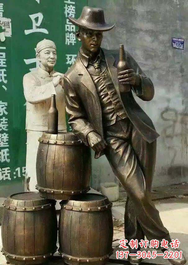 金华精美高雅的牛仔铜雕