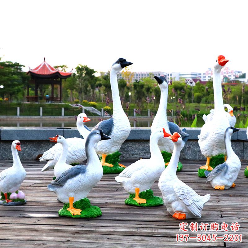 金华高端铜质农场天鹅雕塑