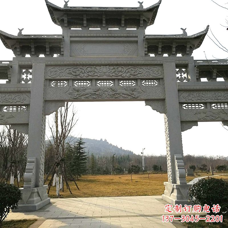 金华中领雕塑：精致石牌坊雕塑