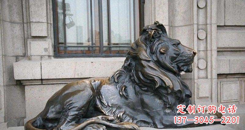 金华心动不如行动，西洋狮子铜雕真实还原精美