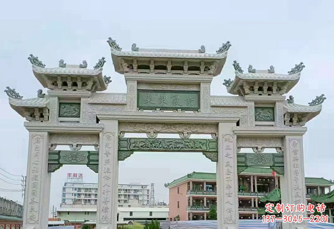 金华牌坊的石雕牌楼