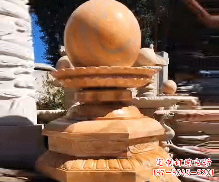 金华喷泉里的石材雕塑