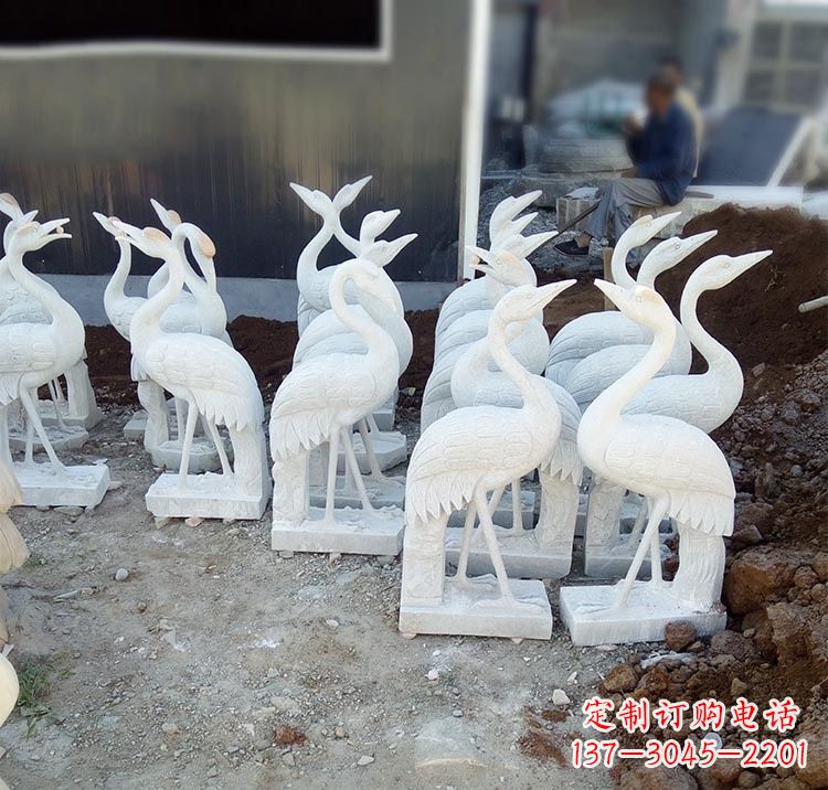 金华精美工艺,传统雕刻——仙鹤石塑