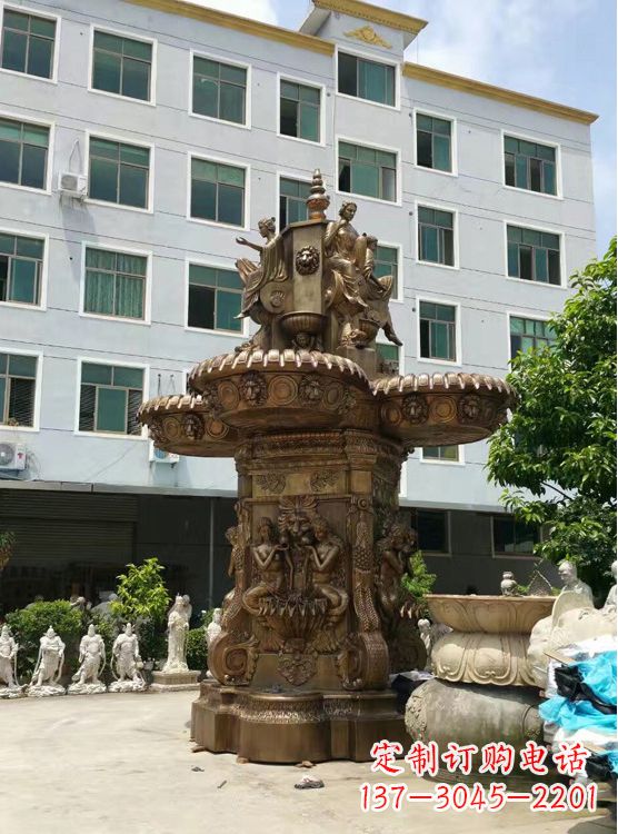 金华欣赏动态的铜喷泉雕塑
