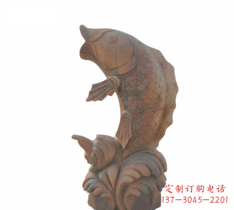 金华鲤鱼石雕,精细雕刻让你赞叹不已
