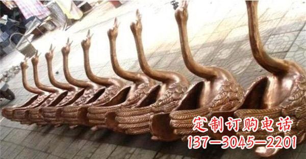 金华优雅迷人的天鹅铜雕塑