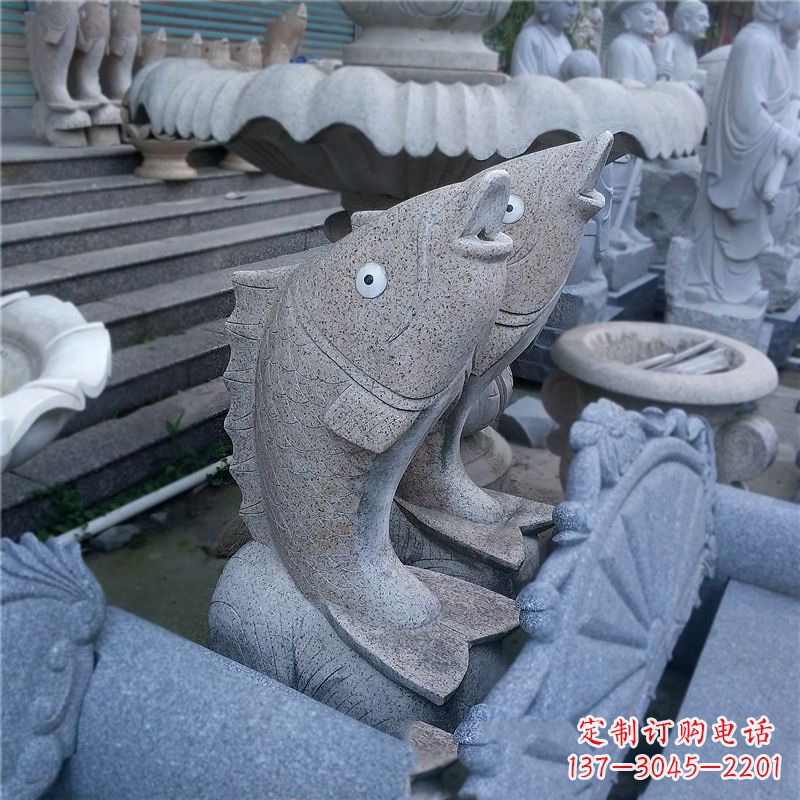 金华喷水鱼雕塑-园林水景动物喷泉