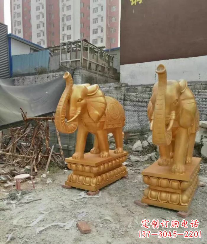 金华大象雕塑,传递招财福利