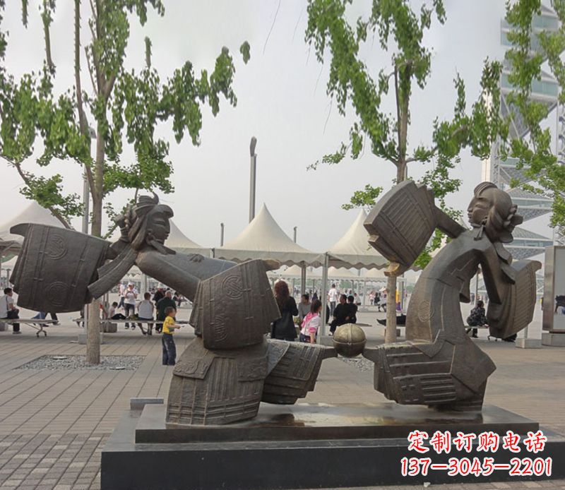金华艺术雕刻杰作——皮影戏铜雕
