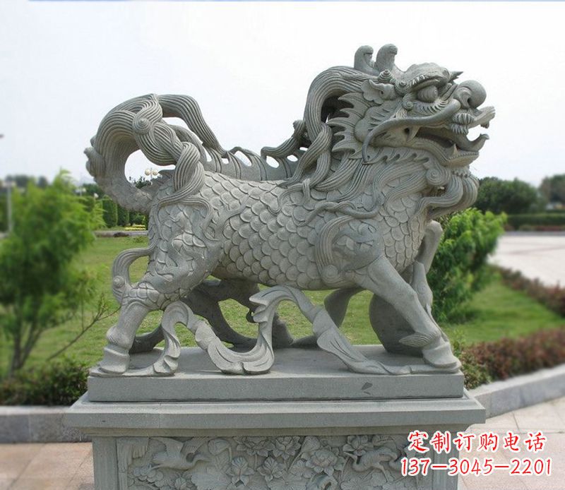 金华麒麟招财石雕