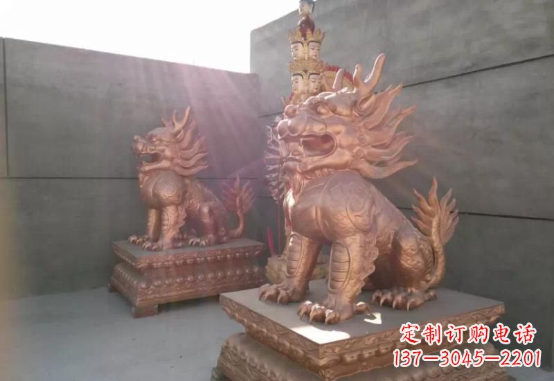 金华拥有传统文化魅力的麒麟铸铜雕塑