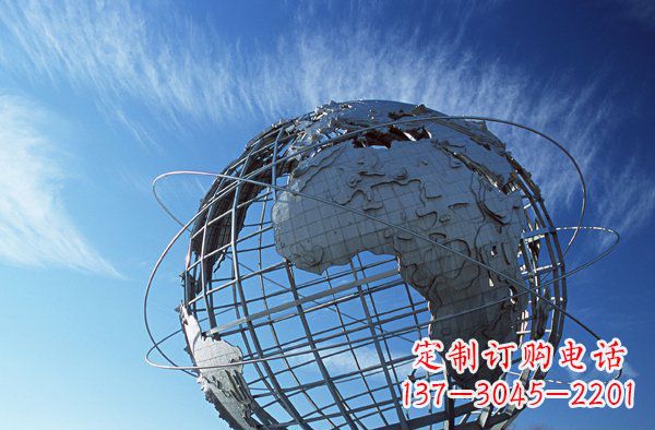 金华把美好的海洋融入您的空间,让心灵被洗涤--不锈钢大型地球雕塑