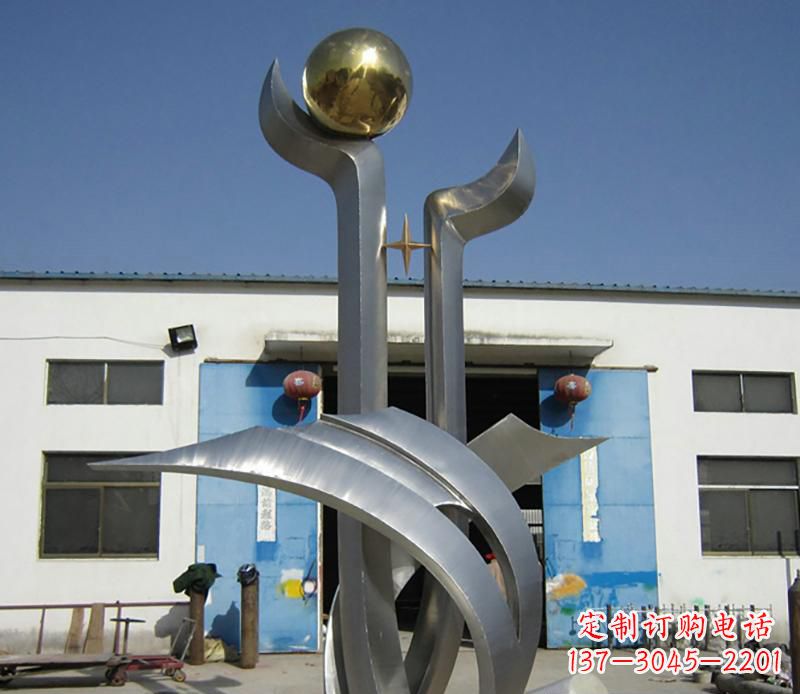 金华中领雕塑:不锈钢树叶雕塑,精美绝伦