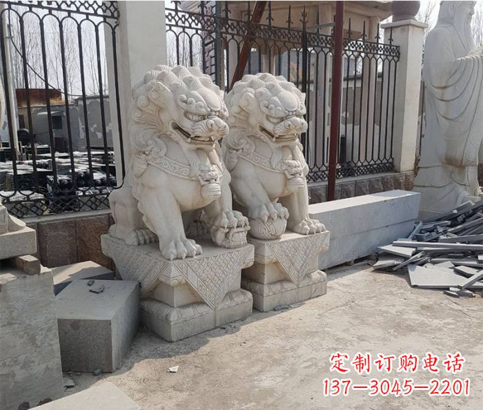金华大理石狮子雕塑,充满豪迈气派