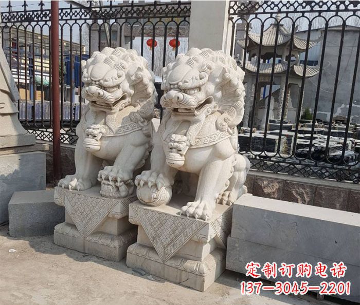 金华中领雕塑:精美大理石狮子雕塑