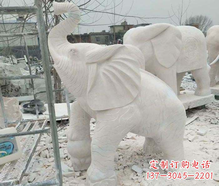 金华企业景观招财大象石雕