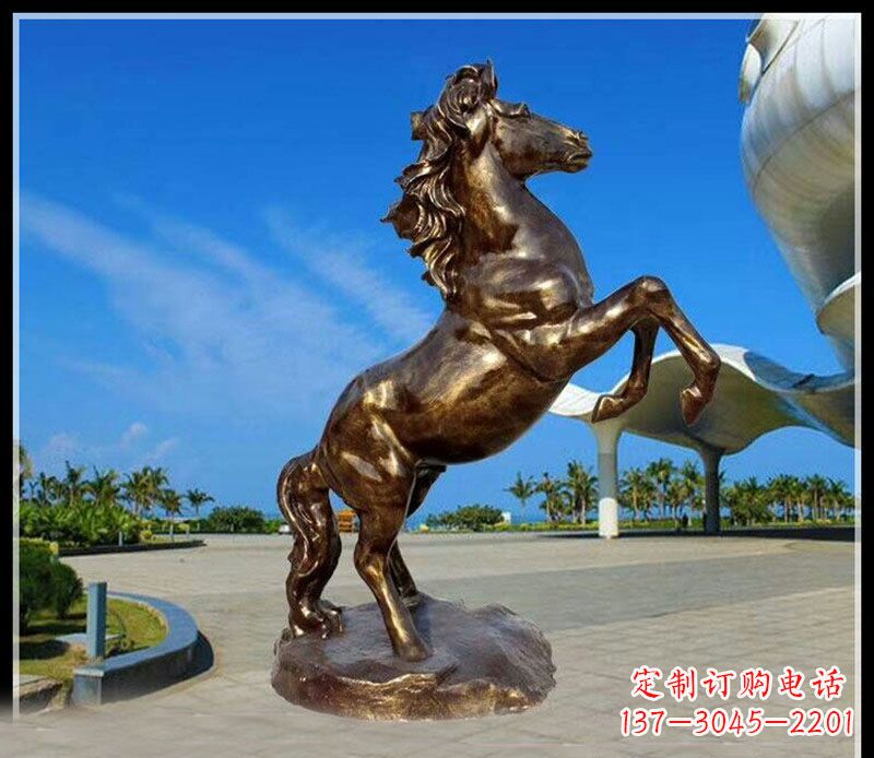 金华企业马到成功铜雕