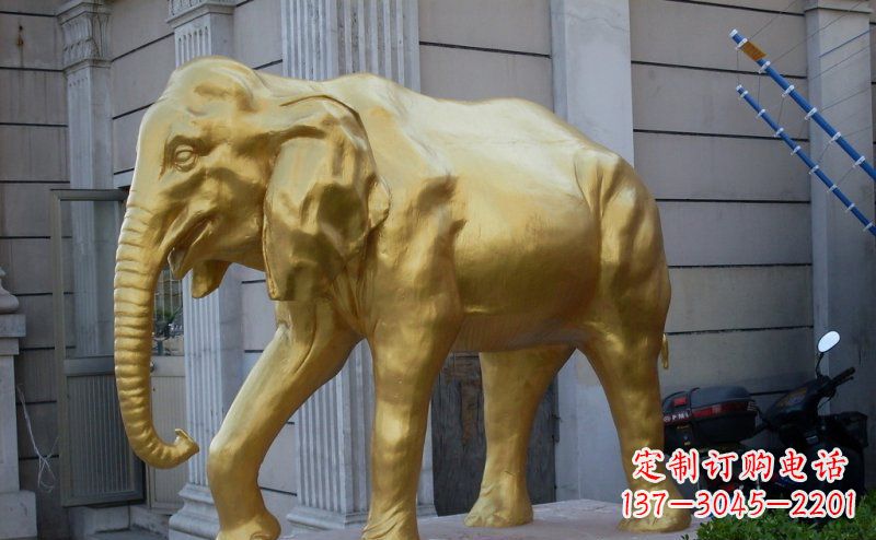金华中领雕塑:精美的大象铜雕