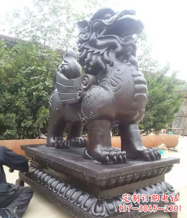 金华企业门口貔貅铜雕