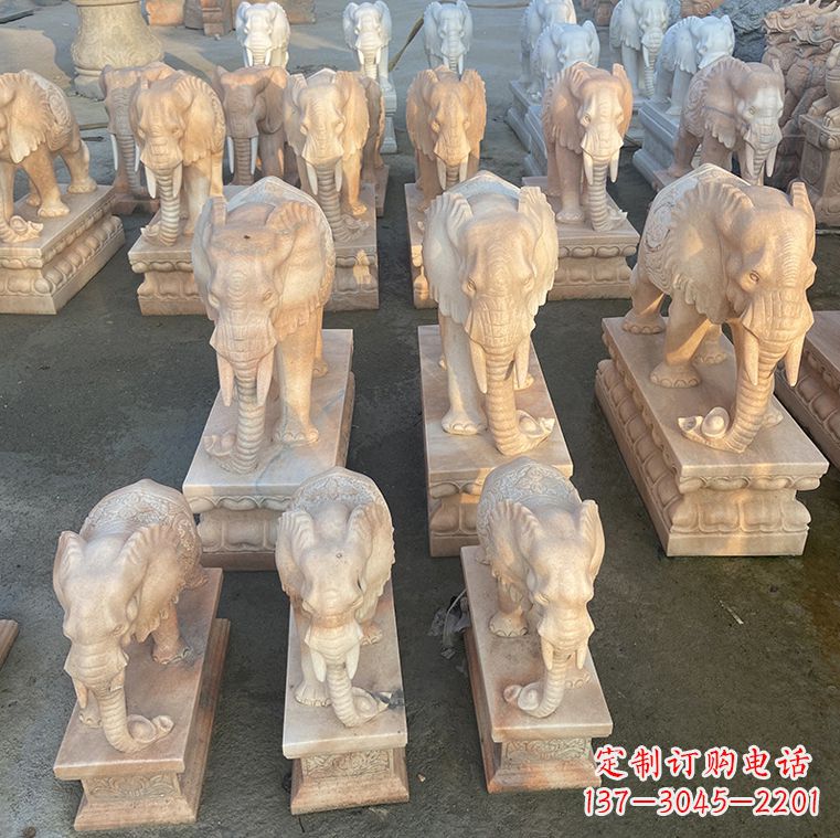 金华翘鼻大象石雕,传承经典浓烈之美