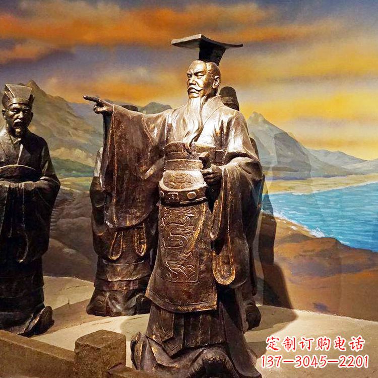 金华中领雕塑-精美秦始皇大型铜雕像