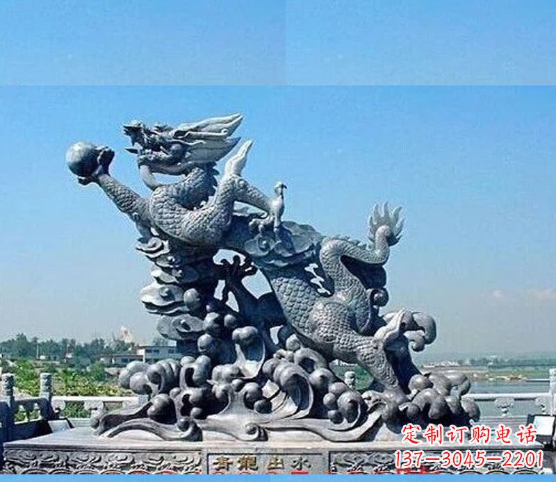 金华中领雕塑独一无二的青龙出水雕塑