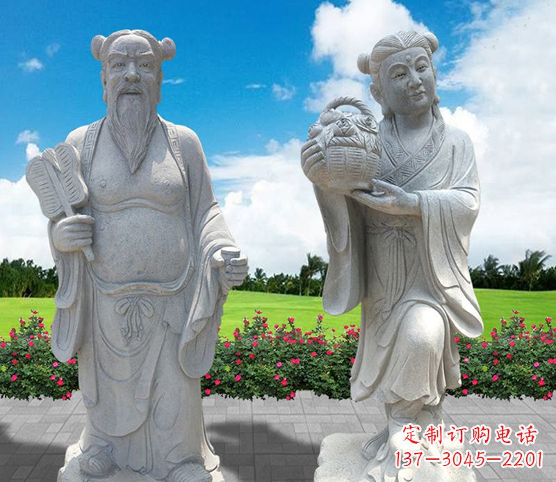 金华青石八仙过海石雕