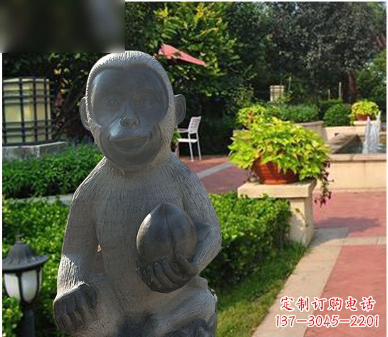 金华青石猴雕塑:尽显可爱的童趣