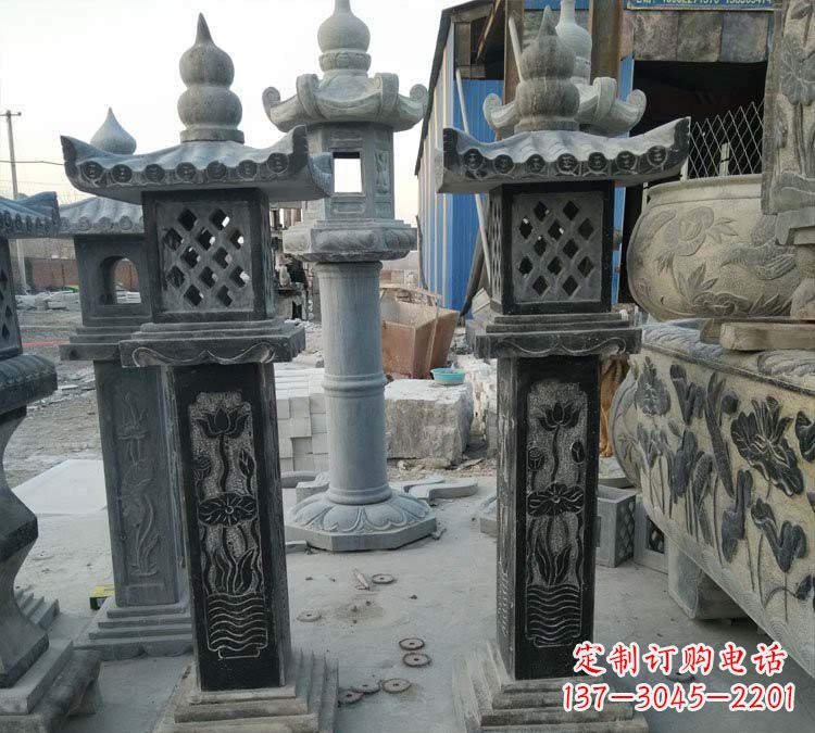 金华青石古代照明石灯