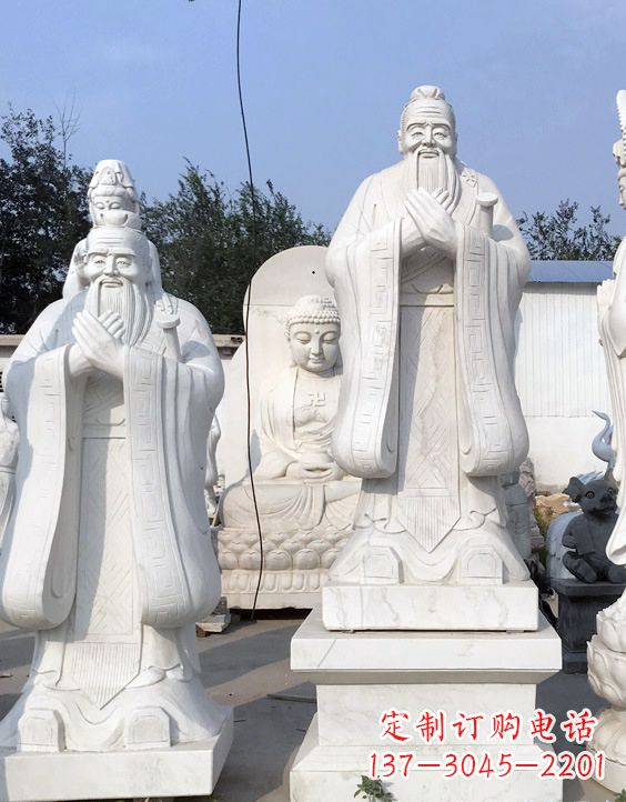 金华青石孔子雕像