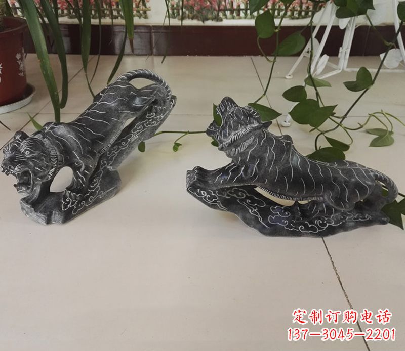 金华青石大型老虎雕塑是由中领雕塑设计制作的一…