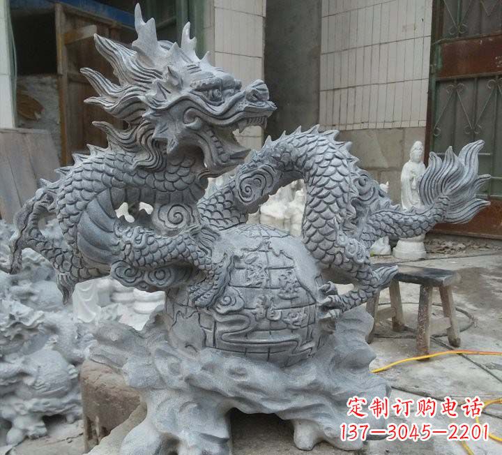 金华青石龙雕塑222