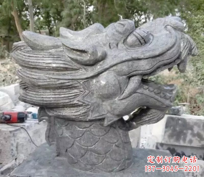 金华青石龙头雕塑