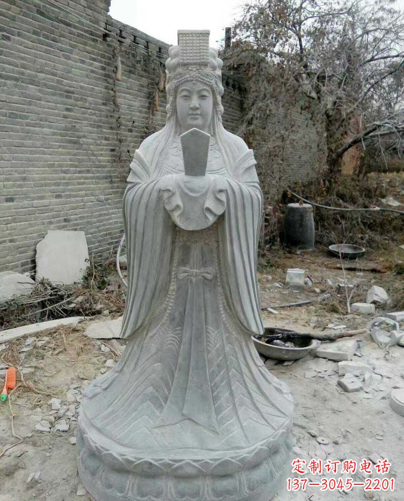 金华青石妈祖神像雕塑,传承中华民族精神