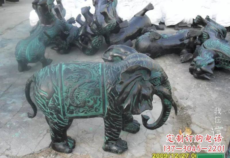金华精美青铜大象雕塑,极致线条优雅