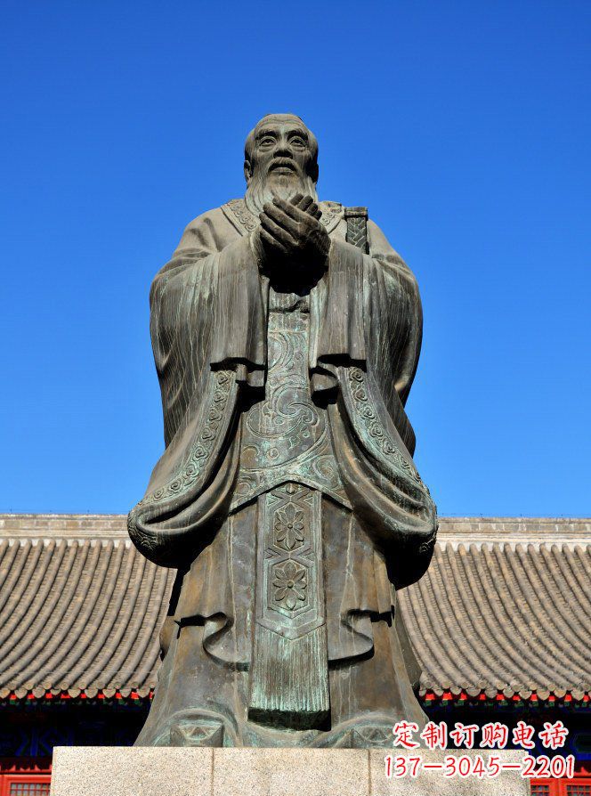 金华青铜孔子古代名人铜雕