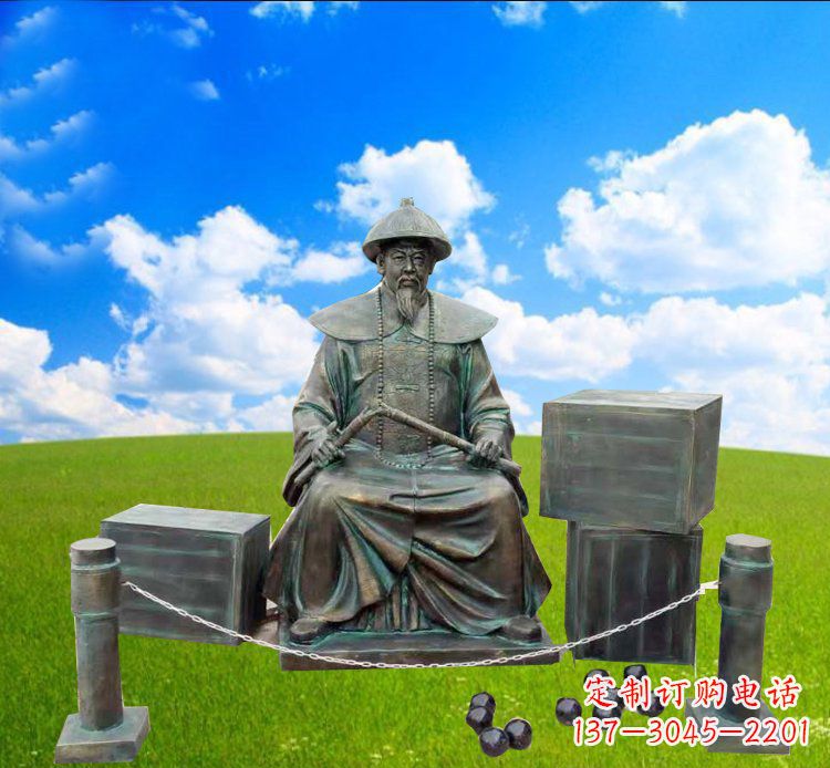 金华青铜林则徐铜雕