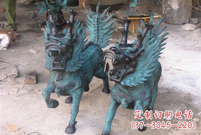 金华青铜麒麟雕塑