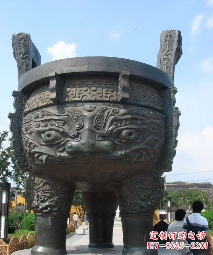 金华正宗青铜香炉三足铜鼎雕塑